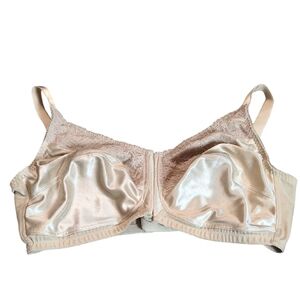 Amoena It Nude Nancy Non-wired Front Closure Mastectomy Bra Size 42D